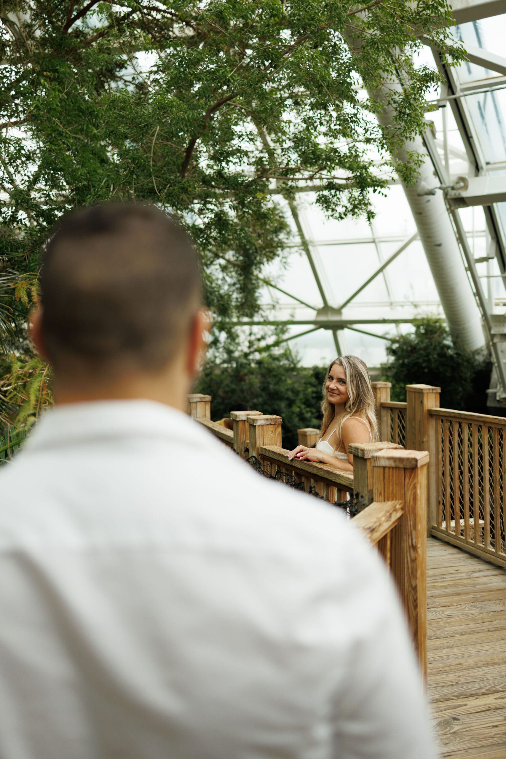 Couple gazing into each other's eyes during a Florida elopement shoot, a beautiful example of when to elope in Florida.